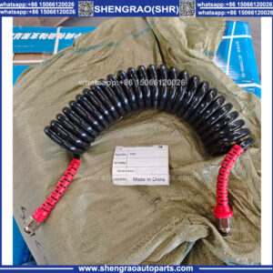 Heavy Duty Truck Trailer PU Coiled Air Brake Hose Spiral Air Line with Fittings